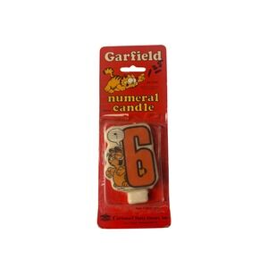 Vintage 1978 Garfield Number 6 Birthday Candle Carrousel Party Favors New 1144-6